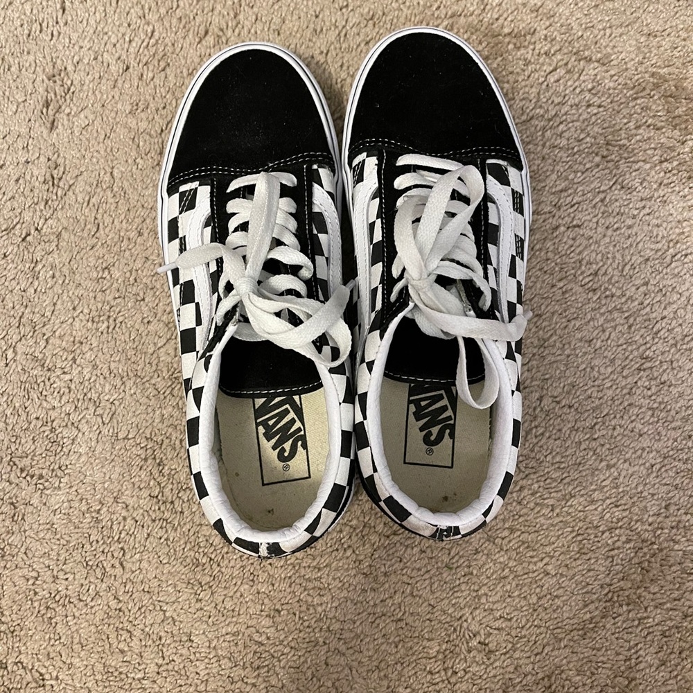 Platform checked vans